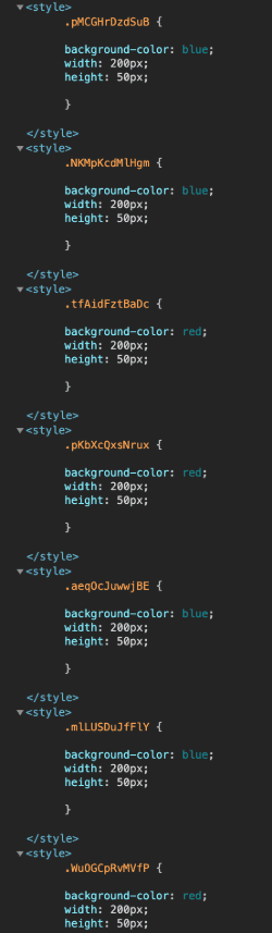 a whole lot of duplicate style tags in the DOM